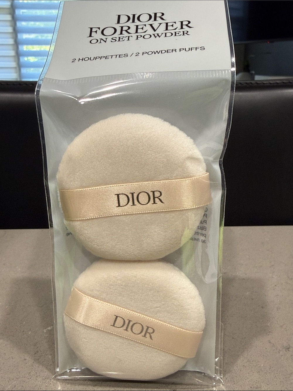 Dior Forever set of Two Powder Puffs.  New/Unopenef